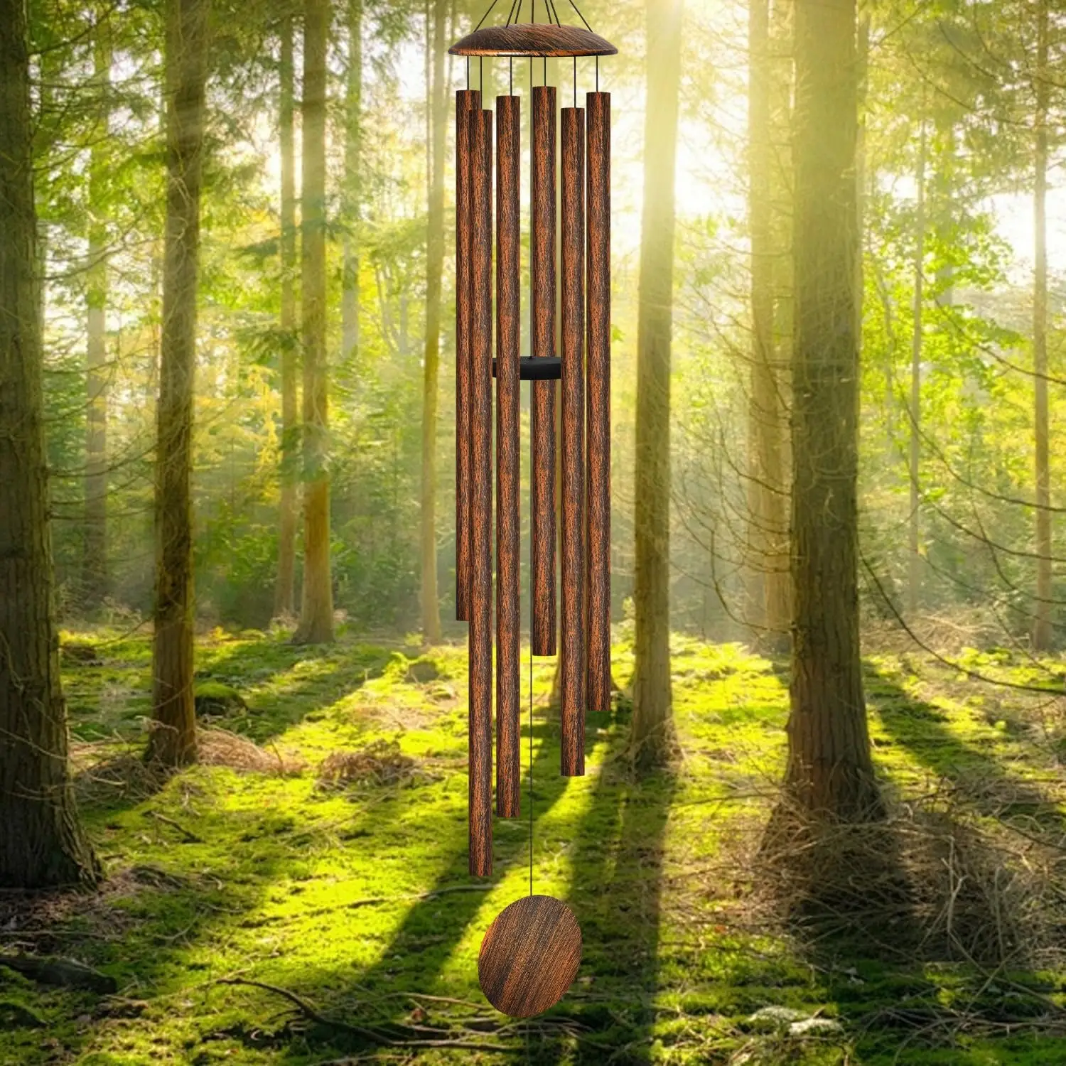 66" Extra Large Wind Chimes for Outside Deep Tone, 6 Thick and Bold Aluminum Tubes Tuned Relaxing Melody Wind Chime, Big Wind Ch
66" Extra Large Wind Chimes for Outside Deep Tone, 6 Thick and Bold Aluminum Tubes Tuned Relaxing Melody Wind Chime, Big Wind Ch