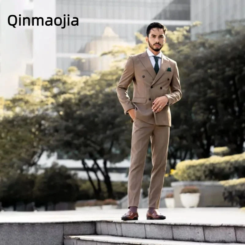 2024 Men's Suit 2-piece Double-breasted Suit Suitable for Wedding Groom Office Best Man High-end Dress Business Casual Costume
2024 Men's Suit 2-piece Double-breasted Suit Suitable for Wedding Groom Office Best Man High-end Dress Business Casual Costume