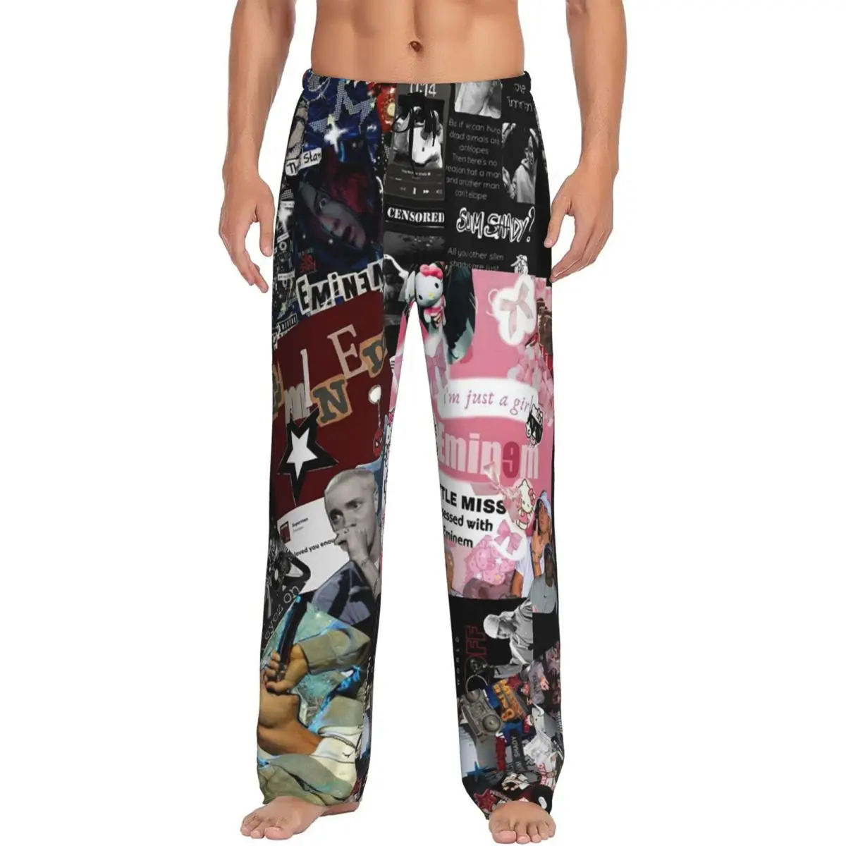 Изготовленные на заказ пижамные штаны Rap God Eminem, мужская одежда для сна, штаны для сна с карманами
Изготовленные на заказ пижамные штаны Rap God Eminem, мужская одежда для сна, штаны для сна с карманами
