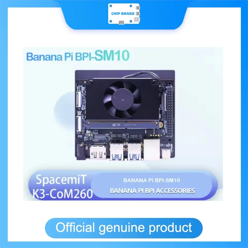 Banana Pi BPI-SM10 SpacemiT K3-CoM260 RISC-V AI Board, 60TOPS 8-Core 2.4GHz, 8GB LPDDR5, 32GB/128GB eMMC NVMe for Robotics
Banana Pi BPI-SM10 SpacemiT K3-CoM260 RISC-V AI Board, 60TOPS 8-Core 2.4GHz, 8GB LPDDR5, 32GB/128GB eMMC NVMe for Robotics