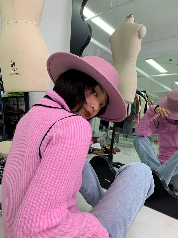 Women's Long Sleeve High Collar Knitted Base Shirt Purple Design Sensation Autumn Winter Soft Cotton Blend Commute Style Fashion
Women's Long Sleeve High Collar Knitted Base Shirt Purple Design Sensation Autumn Winter Soft Cotton Blend Commute Style Fashion