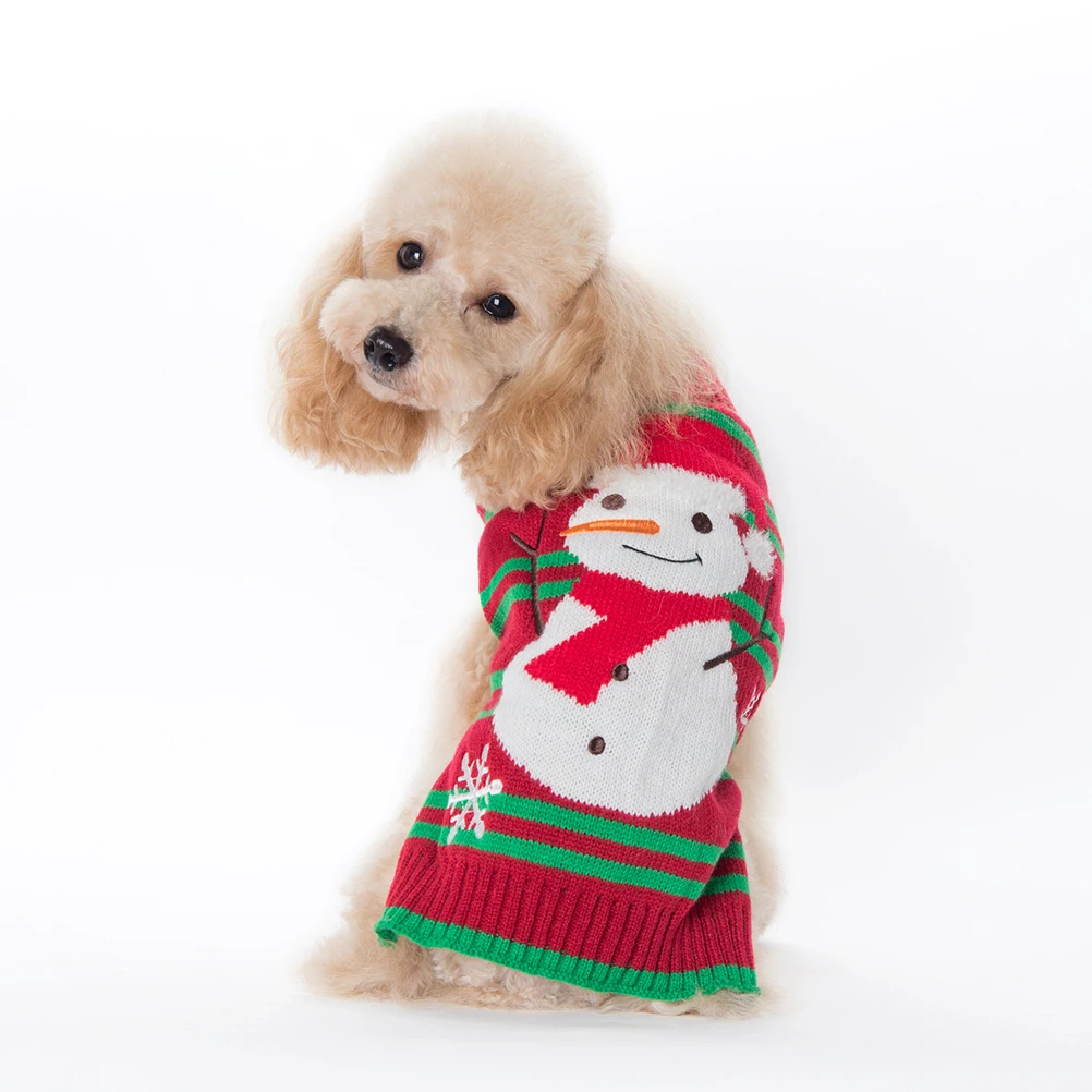 Pet Clothes XXS Size Dog Sweater Warm Puppy Winter New Year Costume Christmas Stripe Snowman Pattern Jacket
Pet Clothes XXS Size Dog Sweater Warm Puppy Winter New Year Costume Christmas Stripe Snowman Pattern Jacket