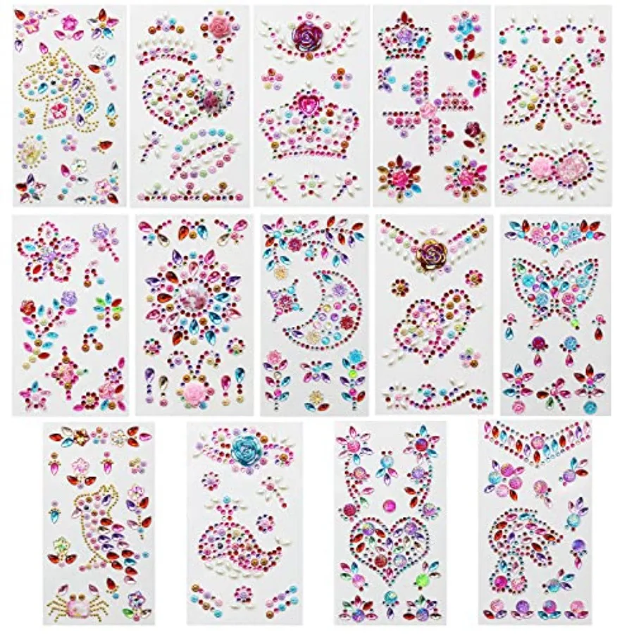 14 Sheets Rhinestones Stickers, Self-Adhesive Craft Jewels and Gems Sticker for DIY Crafts, Scrapbook, Multicolor, Acrylic
14 Sheets Rhinestones Stickers, Self-Adhesive Craft Jewels and Gems Sticker for DIY Crafts, Scrapbook, Multicolor, Acrylic