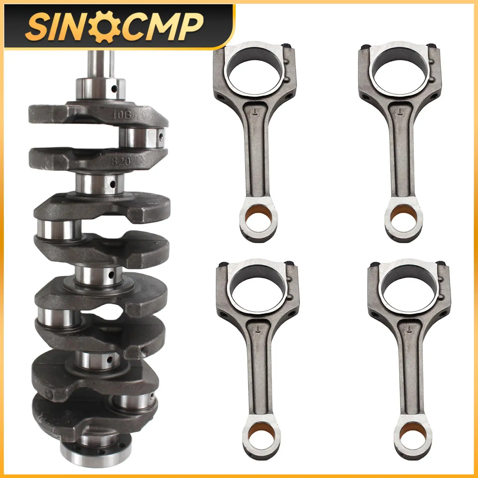 1Pcs Crankshaft 231112G400 + 4Pcs 23510-2G440 Connecting Rod for HYUNDAI Sonata Genesis Coupe KIA Sportage Optima 2.0T G4KH
1Pcs Crankshaft 231112G400 + 4Pcs 23510-2G440 Connecting Rod for HYUNDAI Sonata Genesis Coupe KIA Sportage Optima 2.0T G4KH
