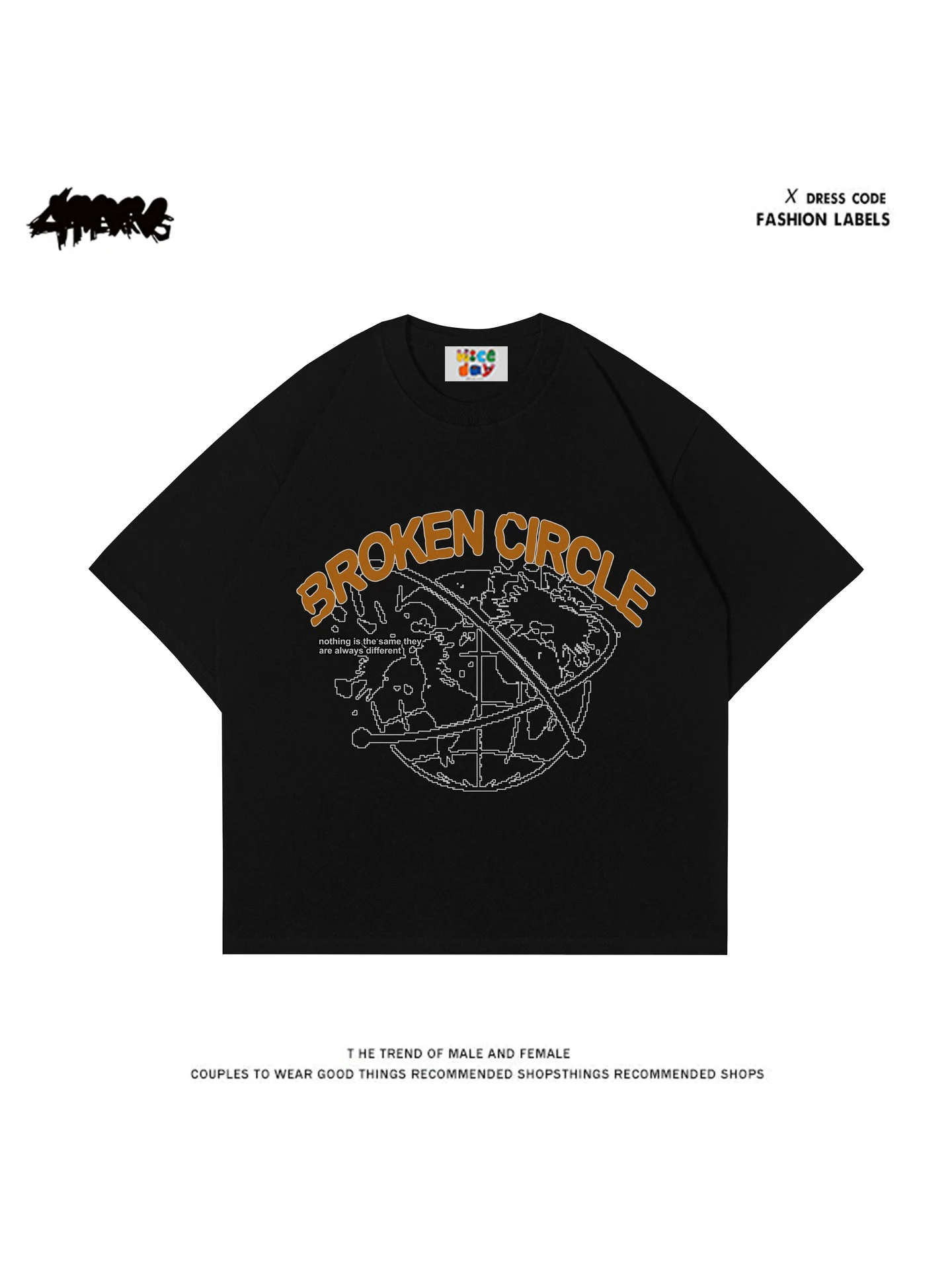 Футболка из плотного 100% хлопка (260 г/м²) в винтажном американском стиле с рваными элементами, свободного кроя, с круглым вырезом, повседневная летняя модель
Футболка из плотного 100% хлопка (260 г/м²) в винтажном американском стиле с рваными элементами, свободного кроя, с круглым вырезом, повседневная летняя модель