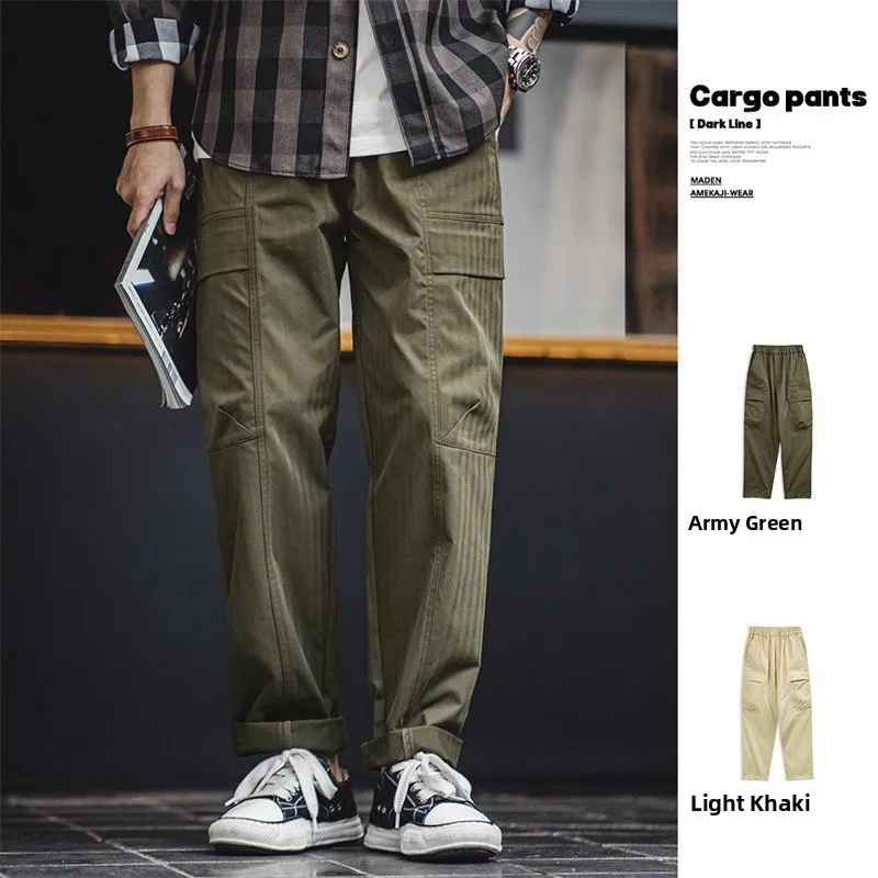 Мужские повседневные брюки Maden в американском ретро-стиле, с геометрическим узором, прямого кроя, цвета хаки, весенне-осенние, длинные
Мужские повседневные брюки Maden в американском ретро-стиле, с геометрическим узором, прямого кроя, цвета хаки, весенне-осенние, длинные