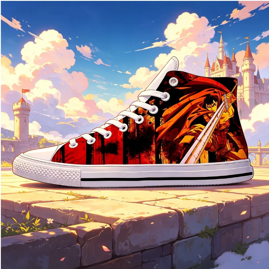 Berserk Guts Custom High Top Sneakers Anime Character Print Lightweight Breathable Unisex Street Shoes
Berserk Guts Custom High Top Sneakers Anime Character Print Lightweight Breathable Unisex Street Shoes