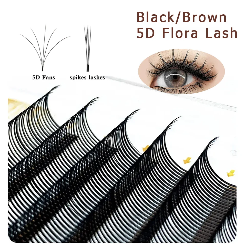 AGUUD 5D Brown Flower Flora Lash Premade Fans Individual Eyelash Extension Soft Professional Easy Fan Spike Volume Fairy Eyelash
AGUUD 5D Brown Flower Flora Lash Premade Fans Individual Eyelash Extension Soft Professional Easy Fan Spike Volume Fairy Eyelash