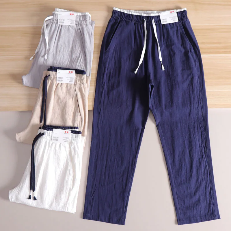 Мужские повседневные брюки из бамбукового хлопка с крутой талией и эластичной резинкой на талии, прямые брюки, дышащие, удобные
Мужские повседневные брюки из бамбукового хлопка с крутой талией и эластичной резинкой на талии, прямые брюки, дышащие, удобные