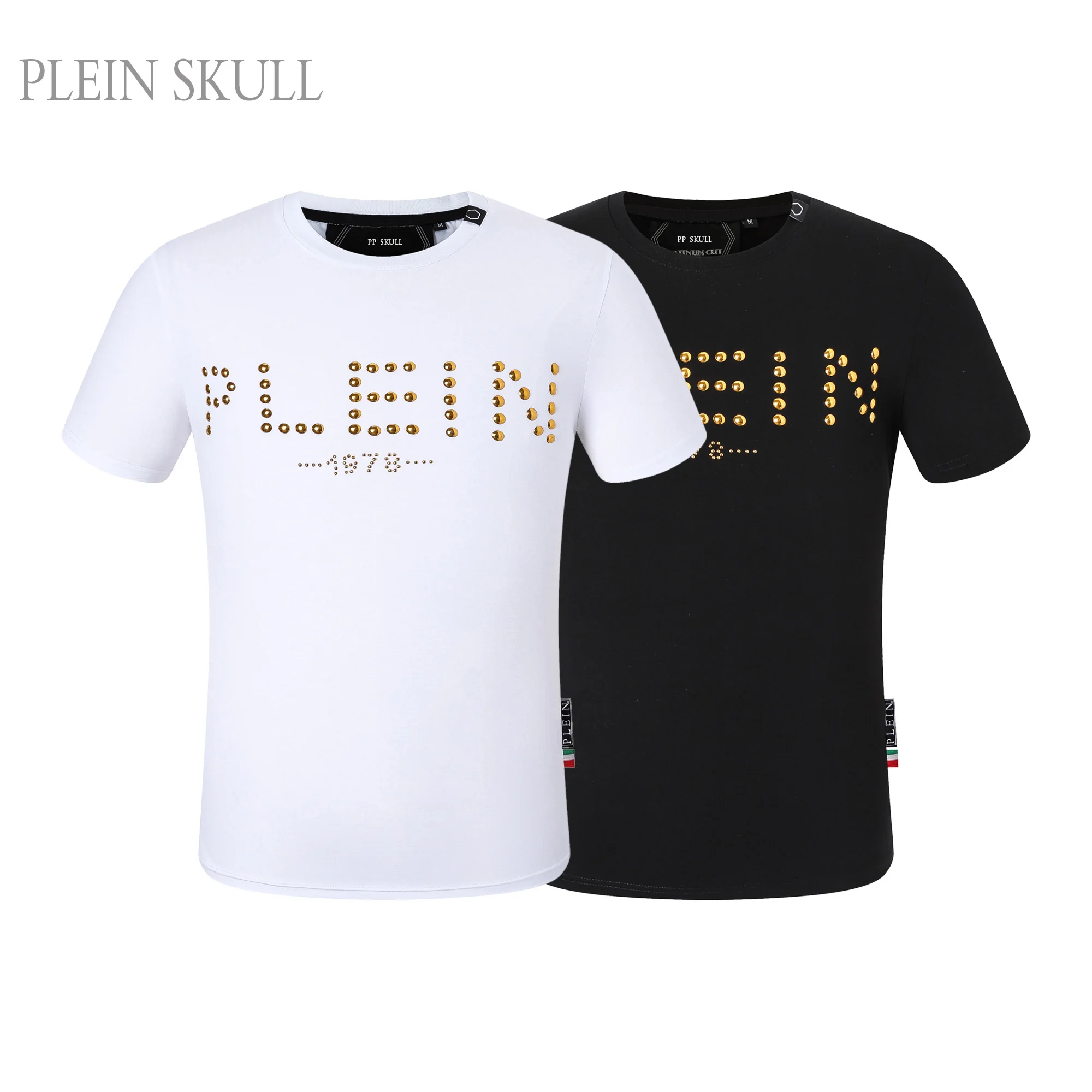 PLEIN SKULL Модная мужская спортивная хлопковая футболка Летняя готическая утягивающая вечерняя футболка с коротким рукавом унисекс с круглым вырезом и горячим тиснением
PLEIN SKULL Модная мужская спортивная хлопковая футболка Летняя готическая утягивающая вечерняя футболка с коротким рукавом унисекс с круглым вырезом и горячим тиснением