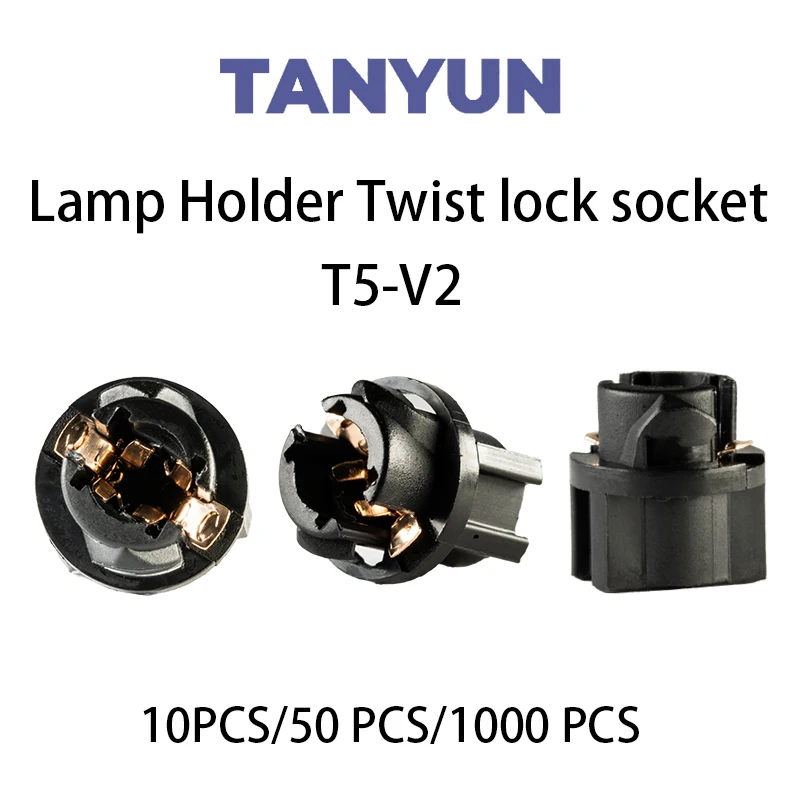 TANYUN T5 Twist Lock Socket Car Bulb Holder T5-V2 Instrument Panel Socket Signal Light Base Durable MaterialPC74 10/50/1000 PCS
TANYUN T5 Twist Lock Socket Car Bulb Holder T5-V2 Instrument Panel Socket Signal Light Base Durable MaterialPC74 10/50/1000 PCS