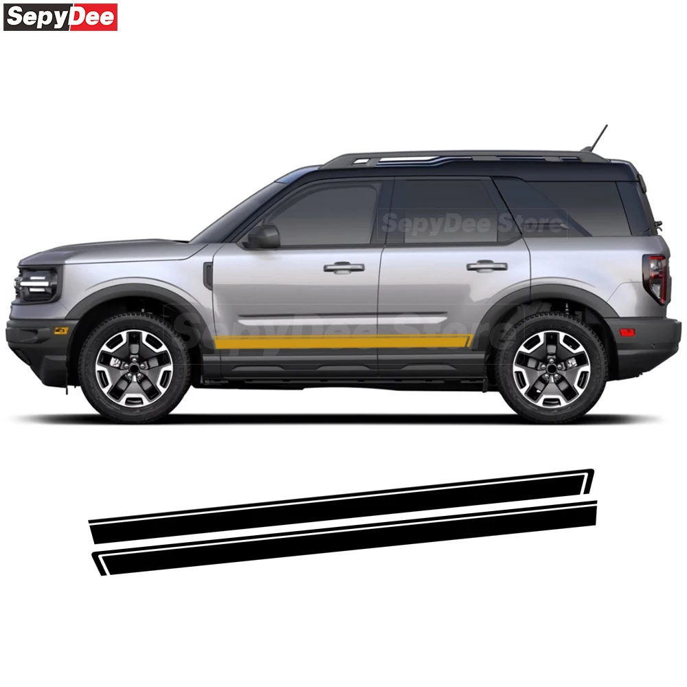 2Pcs Car Door Side Skirt Stickers for Ford Bronco Sport 2021- Racing Sport Long Stripes Body Decor Wrap Vinyl Film Decal
2Pcs Car Door Side Skirt Stickers for Ford Bronco Sport 2021- Racing Sport Long Stripes Body Decor Wrap Vinyl Film Decal