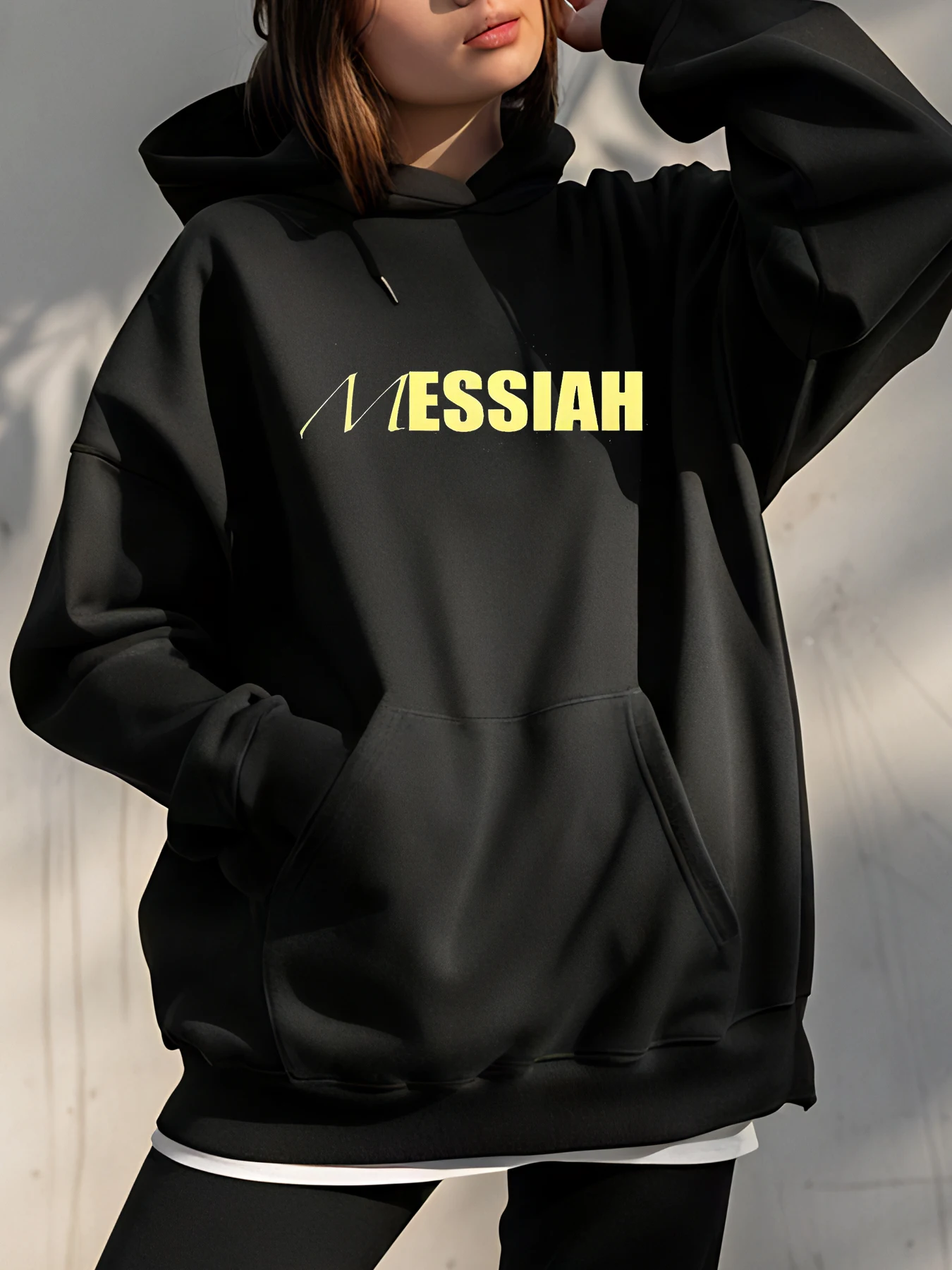 Толстовка с принтом Messiah, черная толстовка большого размера, уличная модная женская повседневная одежда
Толстовка с принтом Messiah, черная толстовка большого размера, уличная модная женская повседневная одежда