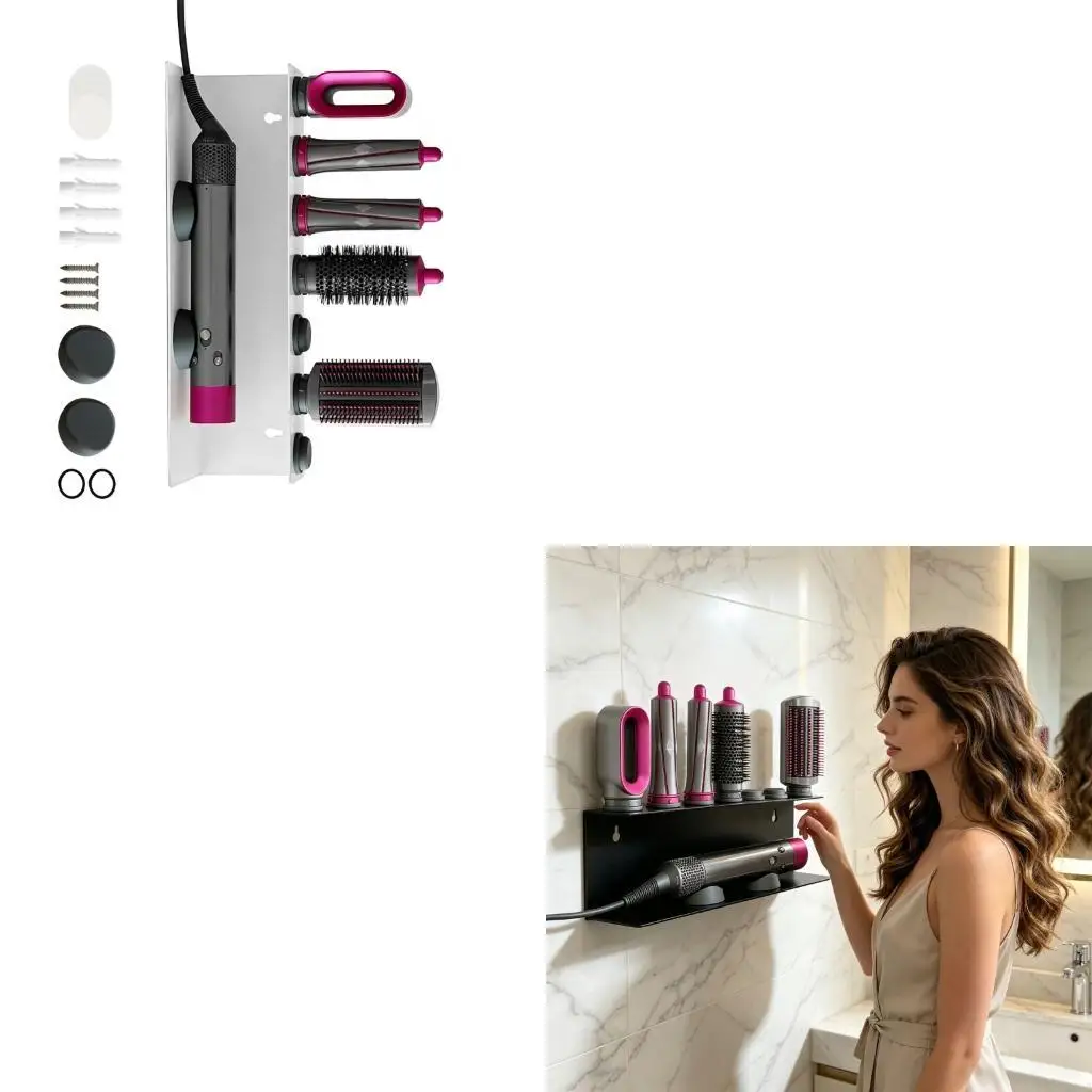 M6CB Space Saving Blow Dryer Storage Rack For Styling Devices In White Or Black
M6CB Space Saving Blow Dryer Storage Rack For Styling Devices In White Or Black