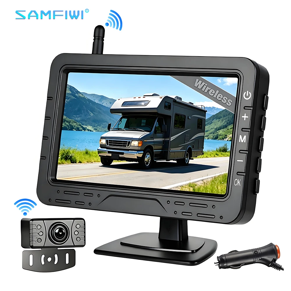 Wireless 4.3" AHD1080P Reverse Parking Monitor IR Night Vision Backup Camera Waterproof Easy Installation For RV Trailer Car Van
Wireless 4.3" AHD1080P Reverse Parking Monitor IR Night Vision Backup Camera Waterproof Easy Installation For RV Trailer Car Van