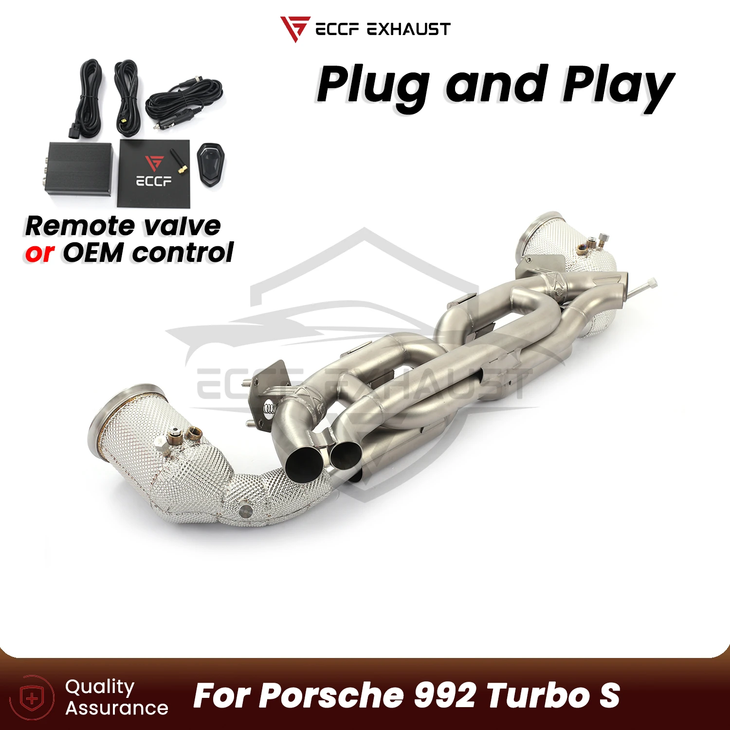 ECCF For Porsche 992 Turbo S AK Style Stainless steel Complete exhaust OEM Valve system Plug and Play Performance Upgrade
ECCF For Porsche 992 Turbo S AK Style Stainless steel Complete exhaust OEM Valve system Plug and Play Performance Upgrade