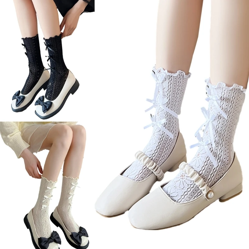 Lace Calf Socks Bowknot Middle Tube Sock Summer Hollow Out Stocking for Student Girl Lady Japanese Style Socks
Lace Calf Socks Bowknot Middle Tube Sock Summer Hollow Out Stocking for Student Girl Lady Japanese Style Socks