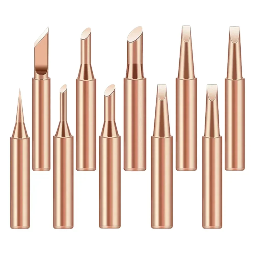 10Pcs 900M-T Welding Tips Pure Copper Soldering Iron Tips Lead-Free Soldering Iron Head Replacement Welding Tool Accessory
10Pcs 900M-T Welding Tips Pure Copper Soldering Iron Tips Lead-Free Soldering Iron Head Replacement Welding Tool Accessory
