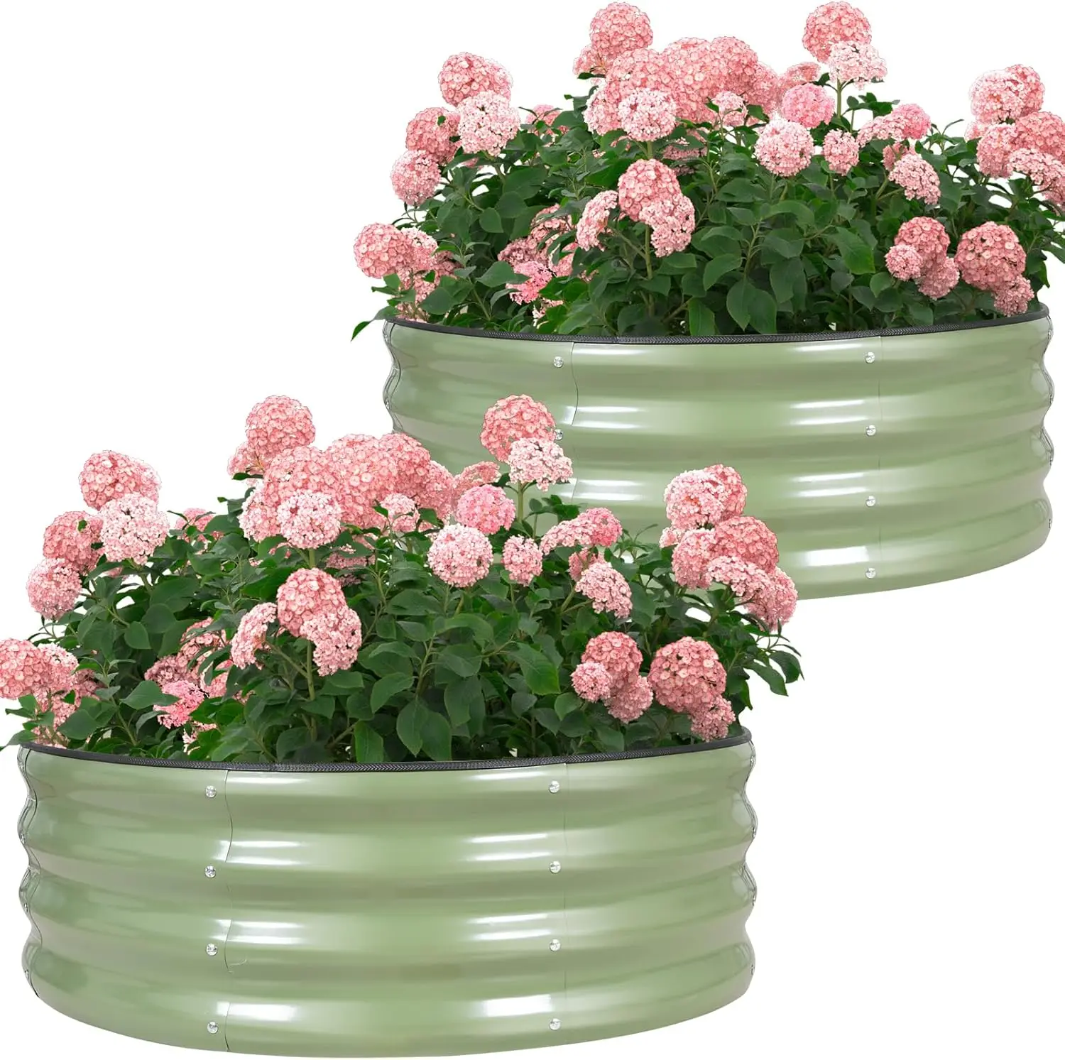 Galvanized Raised Garden Bed- 2Pcs 3x3x1FT Metal Planter Boxes Outdoor | Round Steel Raised Bed Kit & Fire Pit Ring for Gardenin
Galvanized Raised Garden Bed- 2Pcs 3x3x1FT Metal Planter Boxes Outdoor | Round Steel Raised Bed Kit & Fire Pit Ring for Gardenin