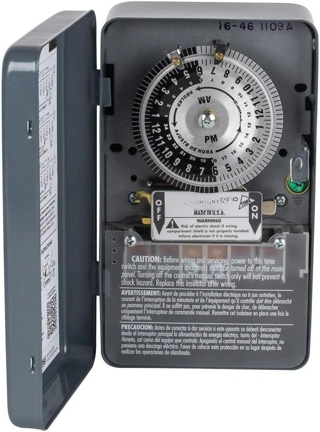 Industries 1109A Indoor 40-Amp Multi-Volt Mechanical Lighting and Appliance Timer 24 Hour Programming -Factory Direct Sales
Industries 1109A Indoor 40-Amp Multi-Volt Mechanical Lighting and Appliance Timer 24 Hour Programming -Factory Direct Sales