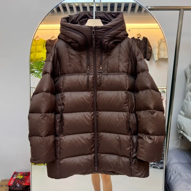 2026 Autumn Winter New White Duck Down Jacket Women's Long Over the Knee Parka Hooded Waist Belt Warm Jacket Coat
2026 Autumn Winter New White Duck Down Jacket Women's Long Over the Knee Parka Hooded Waist Belt Warm Jacket Coat