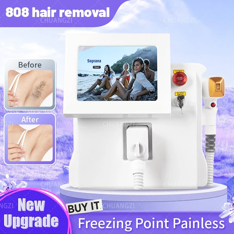 Diode Hair Removal 808nm Ice Platinum Cooling Head Permanent Painless Salon Beauty Equipment For Body Face Underarm
Diode Hair Removal 808nm Ice Platinum Cooling Head Permanent Painless Salon Beauty Equipment For Body Face Underarm