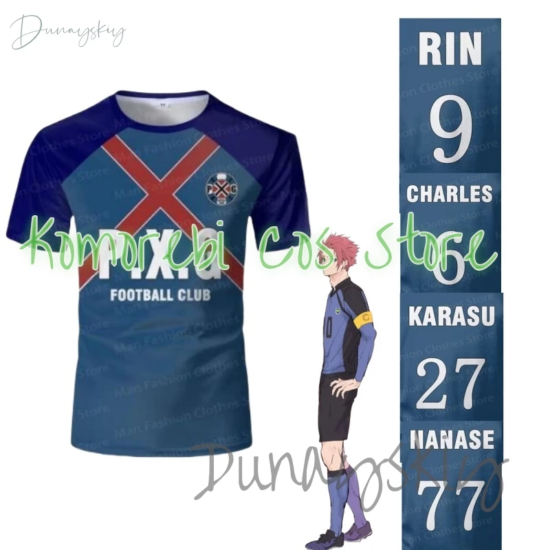 P.X.G Blue Cosplay Lock Japanese Anime Jersey No.9 Rin Shidou T-shirt for Men and Women, Casual Sports Top T-shirt
P.X.G Blue Cosplay Lock Japanese Anime Jersey No.9 Rin Shidou T-shirt for Men and Women, Casual Sports Top T-shirt