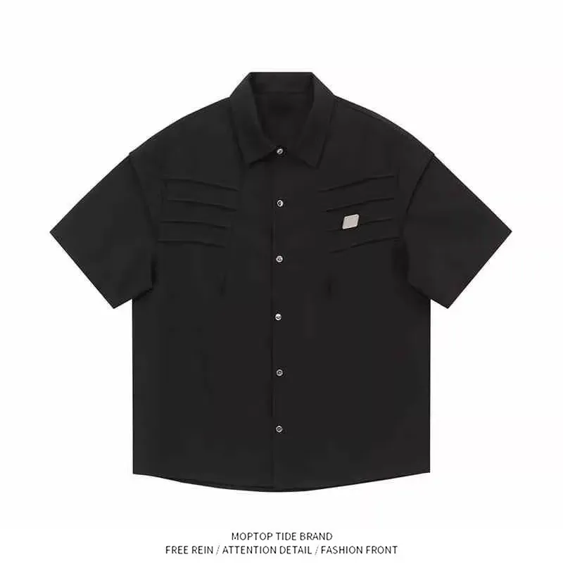 Mr. WH Summer 2026 Trendy American Design Men's Shirt Short Sleeve Loose Fit Casual Style Polyester Fiber Youth Fashion Top
Mr. WH Summer 2026 Trendy American Design Men's Shirt Short Sleeve Loose Fit Casual Style Polyester Fiber Youth Fashion Top