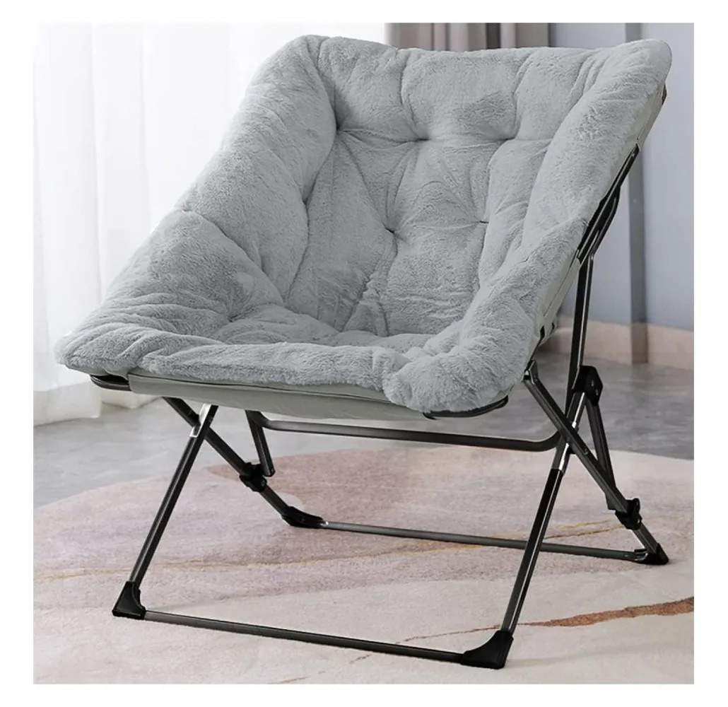 Comfy Saucer Chair, Folding Faux Fur Lounge Chair for Bedroom and Living Room, Flexible Seating for Kids Teens Adults, X-Large 
Comfy Saucer Chair, Folding Faux Fur Lounge Chair for Bedroom and Living Room, Flexible Seating for Kids Teens Adults, X-Large