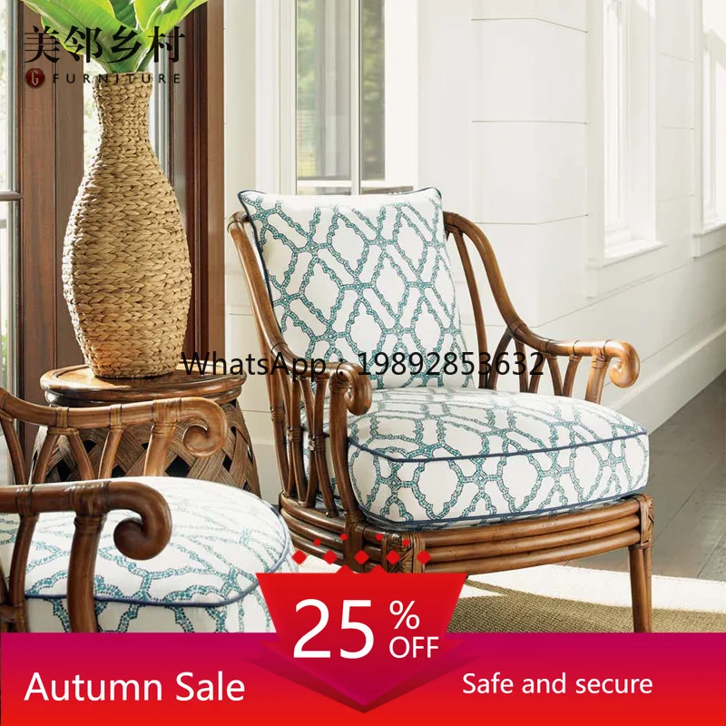 LYY Modern Bamboo Rattan Solid Wood Single Sofa Living Room Leisure Courtyard Rattan Chair Balcony Single Chair Step
LYY Modern Bamboo Rattan Solid Wood Single Sofa Living Room Leisure Courtyard Rattan Chair Balcony Single Chair Step