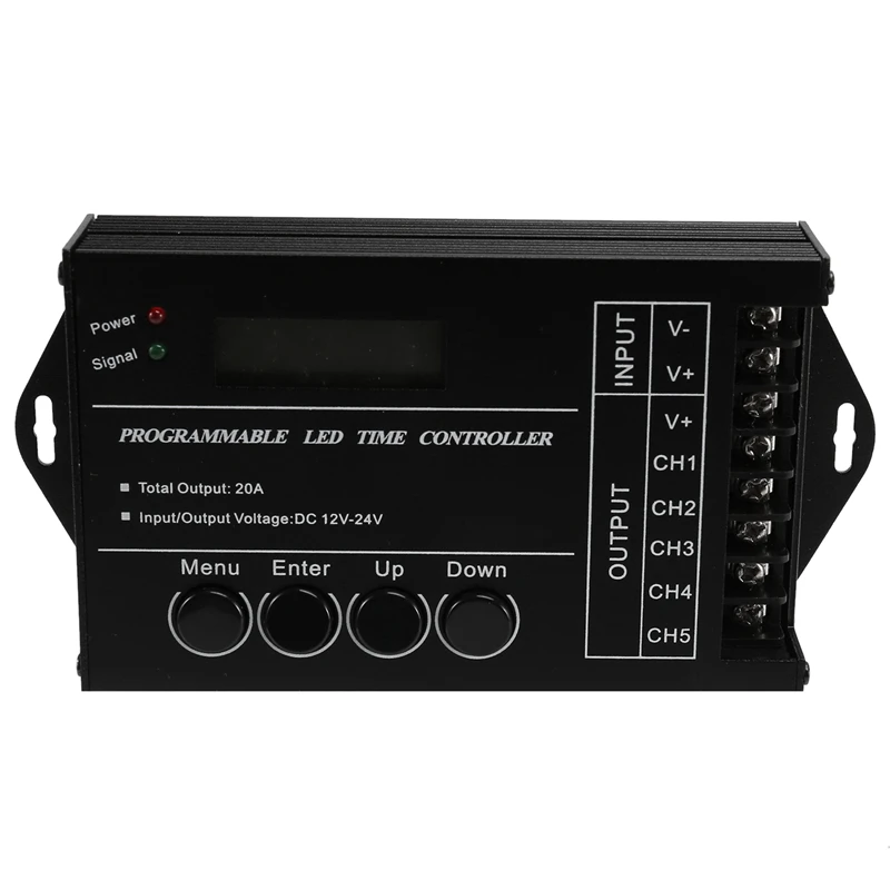 TC420 Time Programmable RGB LED Controller DC12V-24V 5 Channel LED Timing Dimmer 
TC420 Time Programmable RGB LED Controller DC12V-24V 5 Channel LED Timing Dimmer