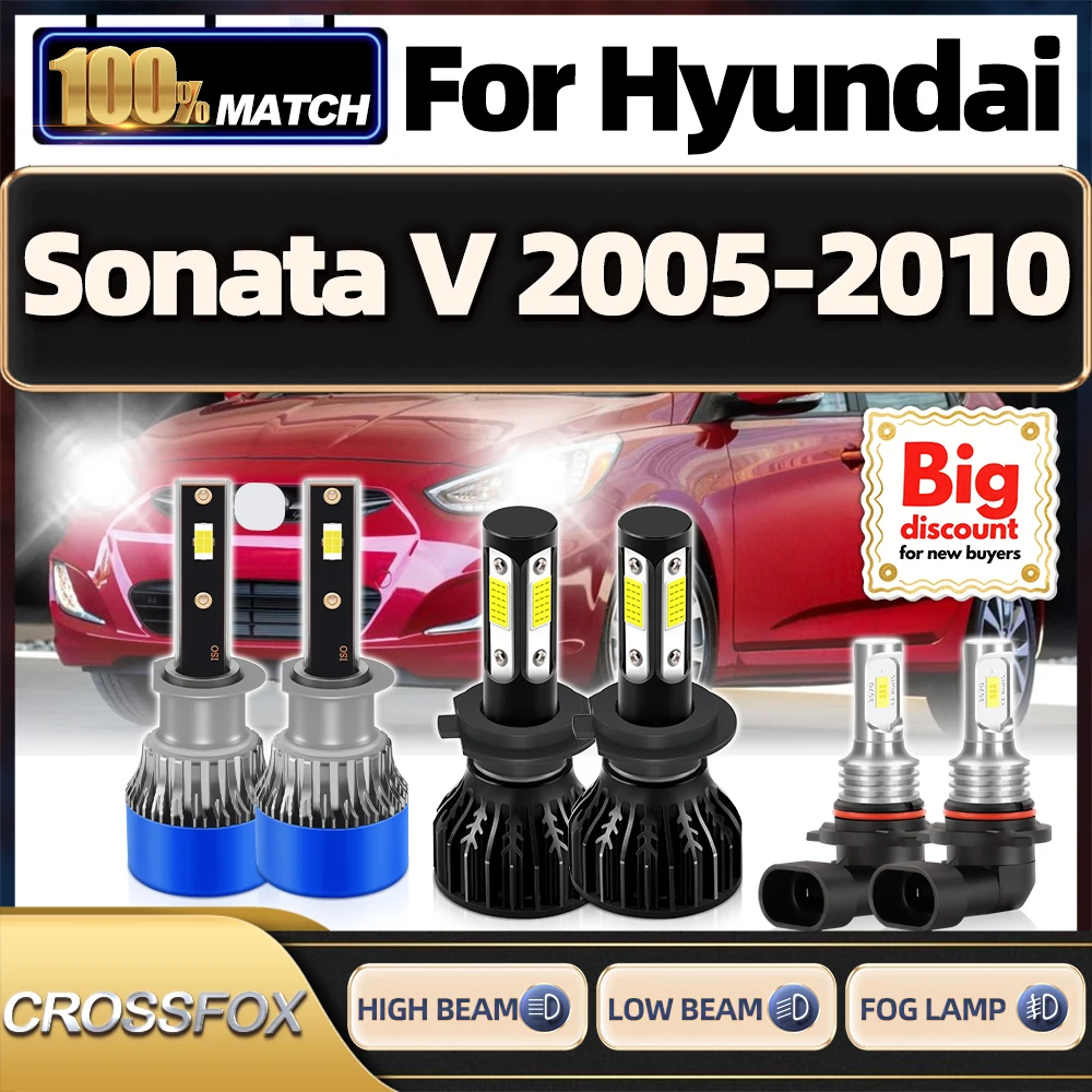 CROSSFOX светодиодные лампы для фар 60000LM дальнего ближнего света, супер яркие автоматические противотуманные фары для Hyundai SONATA V 2005 2006 2007 2008 2009 2010
CROSSFOX светодиодные лампы для фар 60000LM дальнего ближнего света, супер яркие автоматические противотуманные фары для Hyundai SONATA V 2005 2006 2007 2008 2009 2010