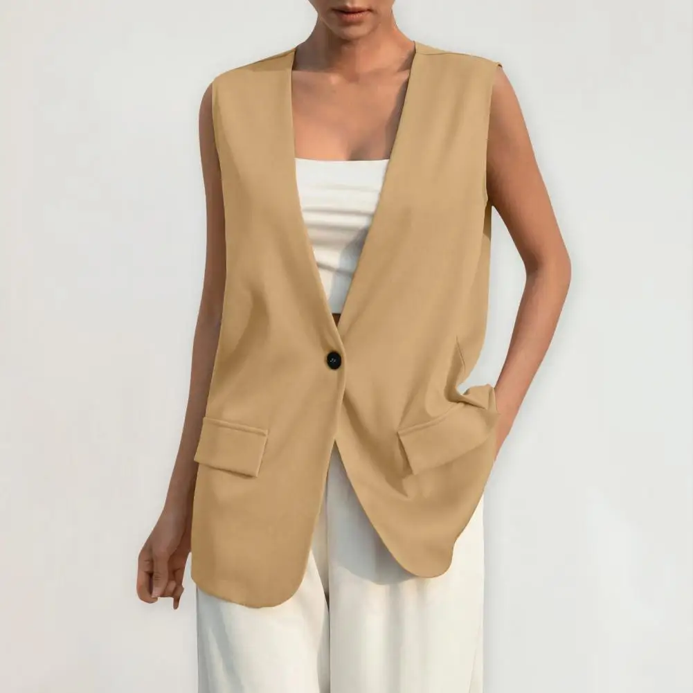 Formal Waistcoat Elegant Women's Sleeveless Business Suit Vest with Deep V Neck Slim Fit Western Style Cardigan Coat for Formal
Formal Waistcoat Elegant Women's Sleeveless Business Suit Vest with Deep V Neck Slim Fit Western Style Cardigan Coat for Formal