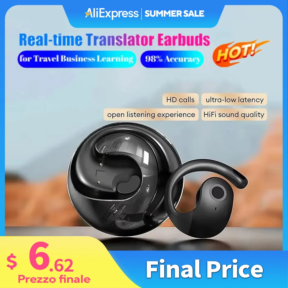 Wireless OWS Earphones for HYUNDAI audífonos T26 BT5.4 AI Translation Earphones HIFI Sound 4 Translation Mode Earbuds HD Call
Wireless OWS Earphones for HYUNDAI audífonos T26 BT5.4 AI Translation Earphones HIFI Sound 4 Translation Mode Earbuds HD Call