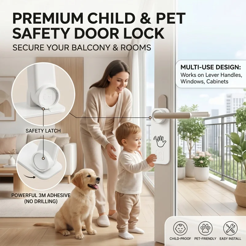 2/4 Pcs Door Lever Lock Prevents Toddlers From Opening Door Baby Safety Locks for Door Handle Baby Products Drawers Cabinet Lock
2/4 Pcs Door Lever Lock Prevents Toddlers From Opening Door Baby Safety Locks for Door Handle Baby Products Drawers Cabinet Lock