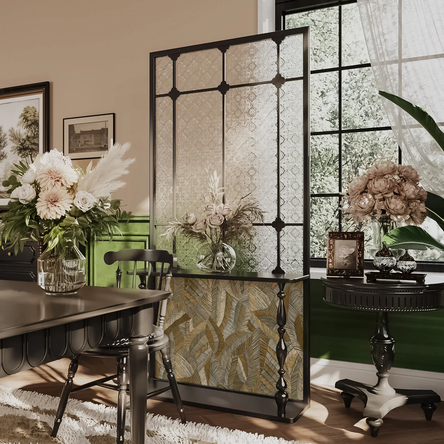 French retro solid wood screen partition living room bedroom begonia glass cover home entrance decoration baffle seat screen
French retro solid wood screen partition living room bedroom begonia glass cover home entrance decoration baffle seat screen