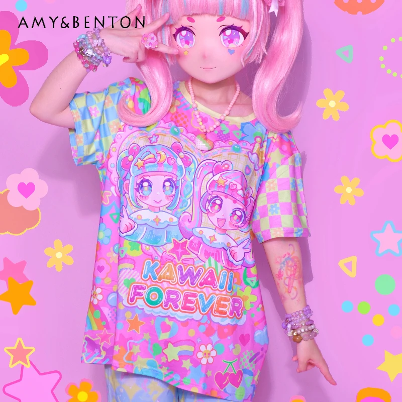 Original Design Pink Cartoon Anime Subculture Full Print Women's Top New Sweet Cool Cute Versatile Age-Reducing T-shirts Girl
Original Design Pink Cartoon Anime Subculture Full Print Women's Top New Sweet Cool Cute Versatile Age-Reducing T-shirts Girl