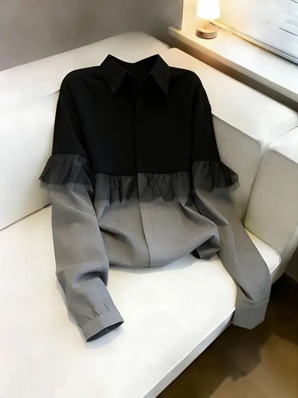 Elegant Oversized Long Sleeve Shirt Women's Spring 2026 New Style Big Size Frock Collar Korean Style Commute Fashion
Elegant Oversized Long Sleeve Shirt Women's Spring 2026 New Style Big Size Frock Collar Korean Style Commute Fashion
