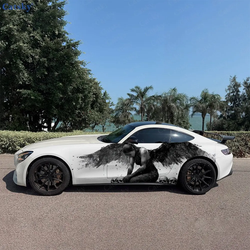 2pcs Line Art Fallen Angel Skull, Durable, Fade-resistant, Enhance Vehicle Aesthetics With Bold Artistic Design Car Vinyl Wraps
2pcs Line Art Fallen Angel Skull, Durable, Fade-resistant, Enhance Vehicle Aesthetics With Bold Artistic Design Car Vinyl Wraps