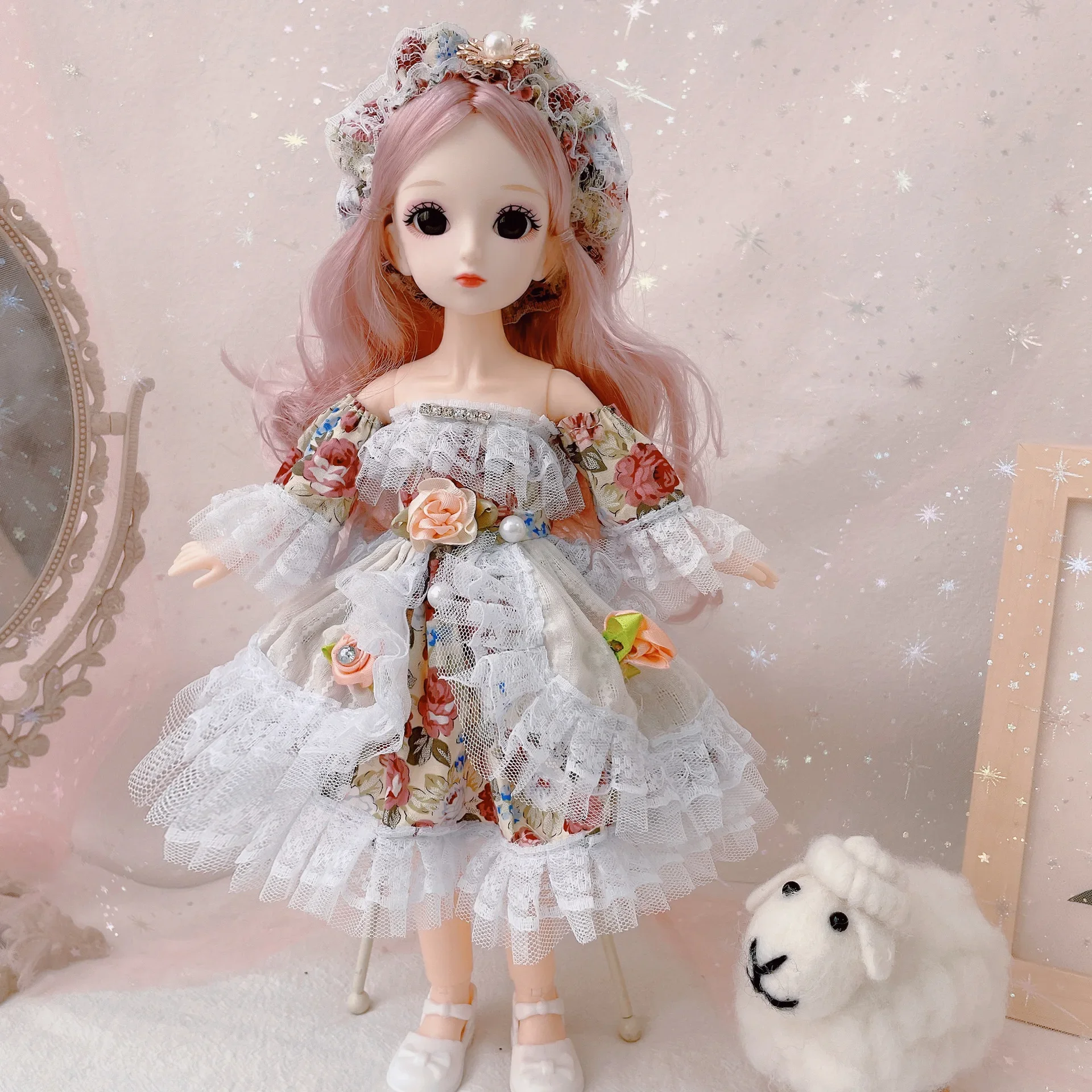 Модное платье принцессы, комплект одежды для кукол 1/6 BJD, 30 см, кукла «сделай сам», платье, макияж, Изысканная одежда с головным убором для кукол
Модное платье принцессы, комплект одежды для кукол 1/6 BJD, 30 см, кукла «сделай сам», платье, макияж, Изысканная одежда с головным убором для кукол