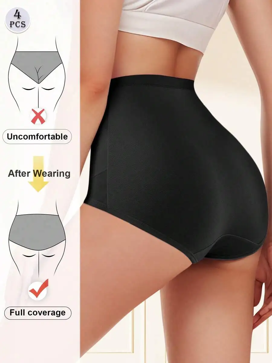 4 Pcs High Waist Tummy Control Seamless Women Underwear Briefs
4 Pcs High Waist Tummy Control Seamless Women Underwear Briefs