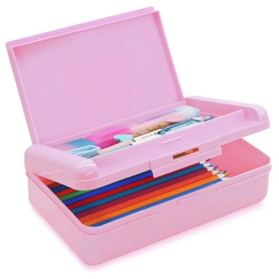 Double Layer Pencil Box Hard Pencil case 2 Compartments Plastic Large Capacity Pencil Case with Snap-tight Lid Hard Storage Org
Double Layer Pencil Box Hard Pencil case 2 Compartments Plastic Large Capacity Pencil Case with Snap-tight Lid Hard Storage Org