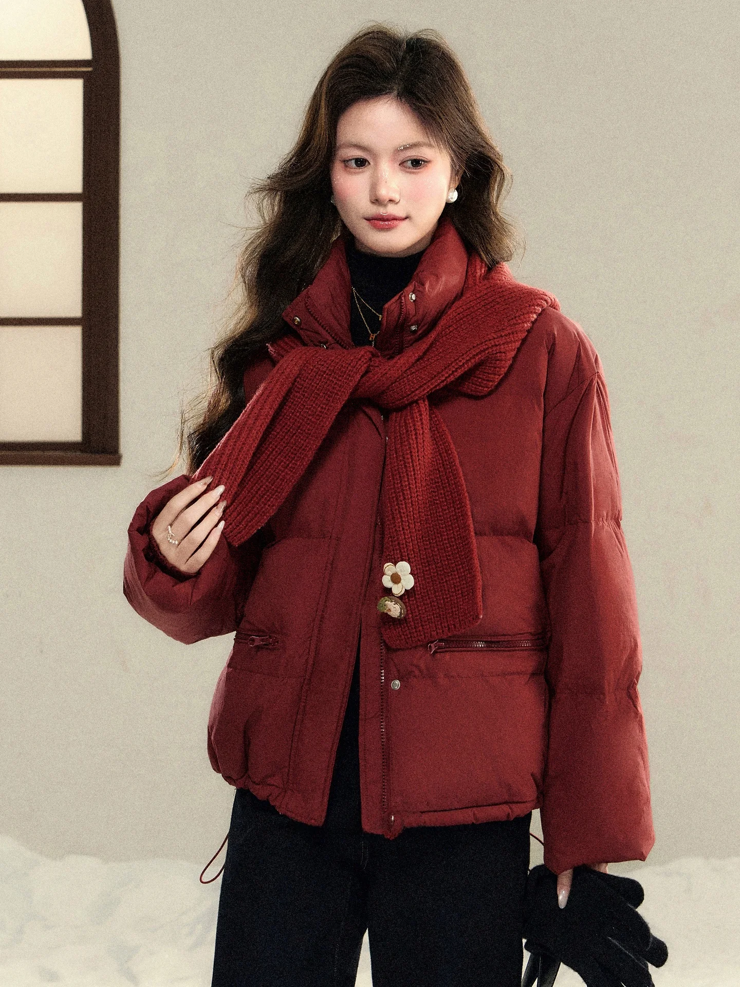 Red Du down Puffer Jaet Women's Loose Warm Winter New Sle Neon Dr 90% White Du down Retro Red down Coat
Red Du down Puffer Jaet Women's Loose Warm Winter New Sle Neon Dr 90% White Du down Retro Red down Coat