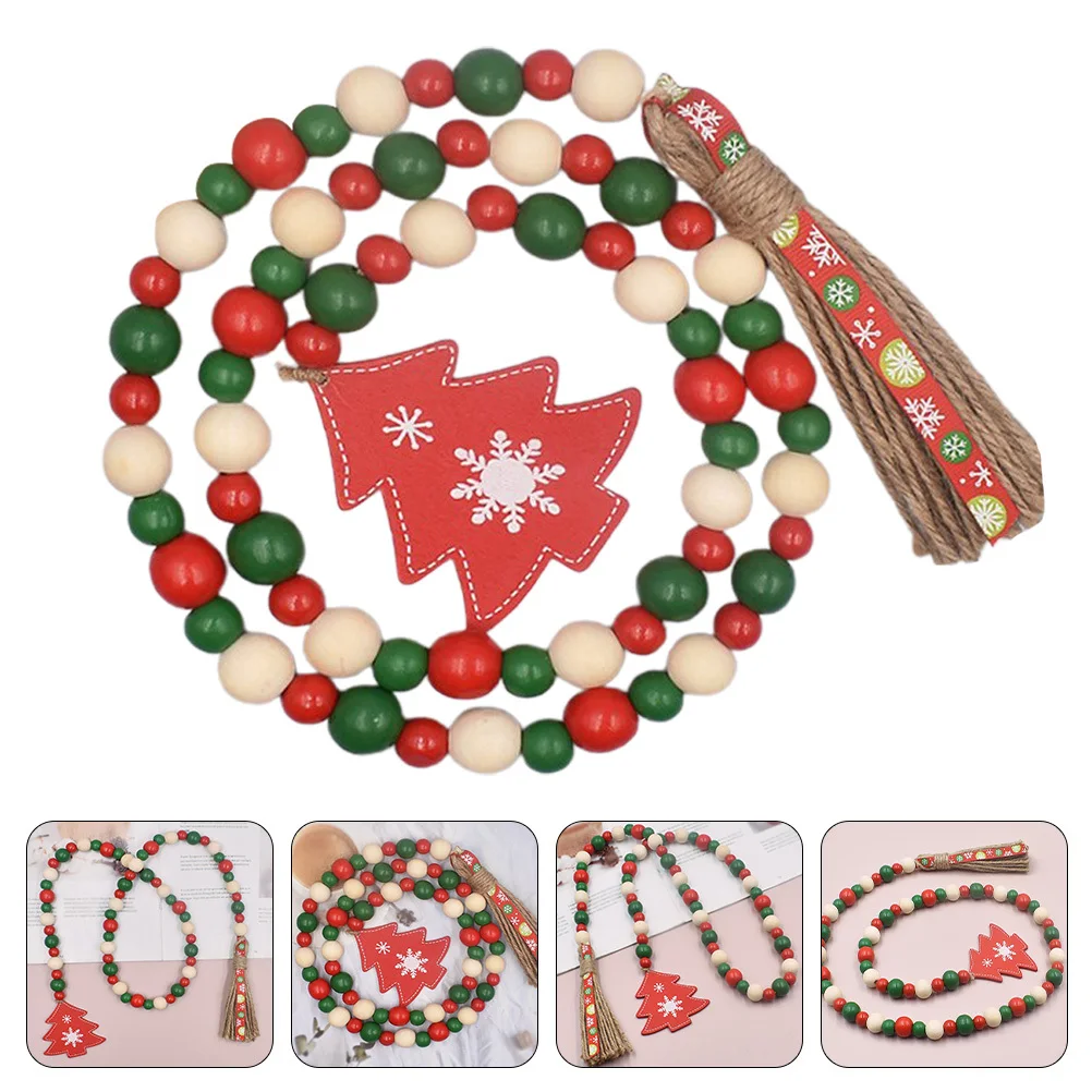 Wooden Bead Garland Xmas Beaded String Tassel Pendant Christmas Tree Decoration Rustic Party Decor Wall Hanging
Wooden Bead Garland Xmas Beaded String Tassel Pendant Christmas Tree Decoration Rustic Party Decor Wall Hanging