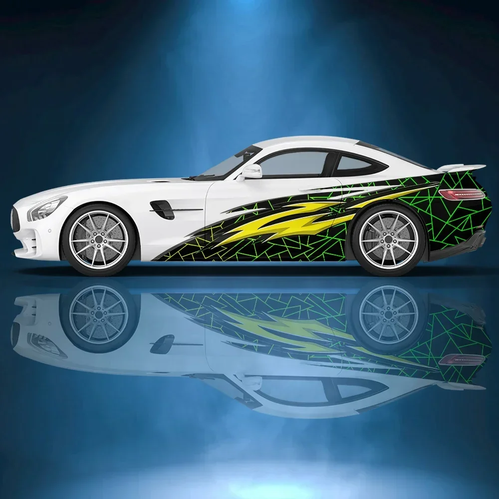 Lightning lines abstract graphics Car side sticker vinyl paper racing accessories wrap design uniform vector abstract decal
Lightning lines abstract graphics Car side sticker vinyl paper racing accessories wrap design uniform vector abstract decal