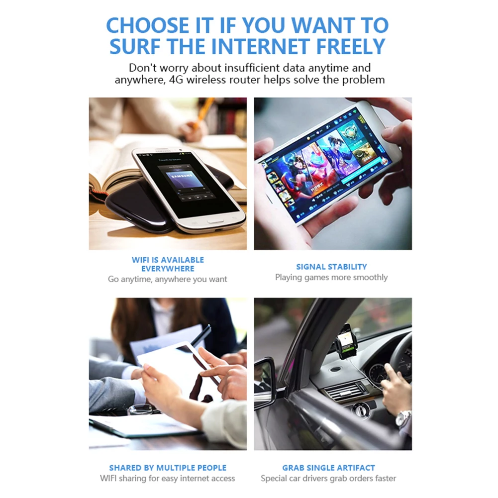 150Mbps Pocket WiFi Router LCD Screen Small 4G Wireless Router 4000mAh Portable 4G LTE Wifi Modem for Mobile Phone Tablet Laptop
150Mbps Pocket WiFi Router LCD Screen Small 4G Wireless Router 4000mAh Portable 4G LTE Wifi Modem for Mobile Phone Tablet Laptop