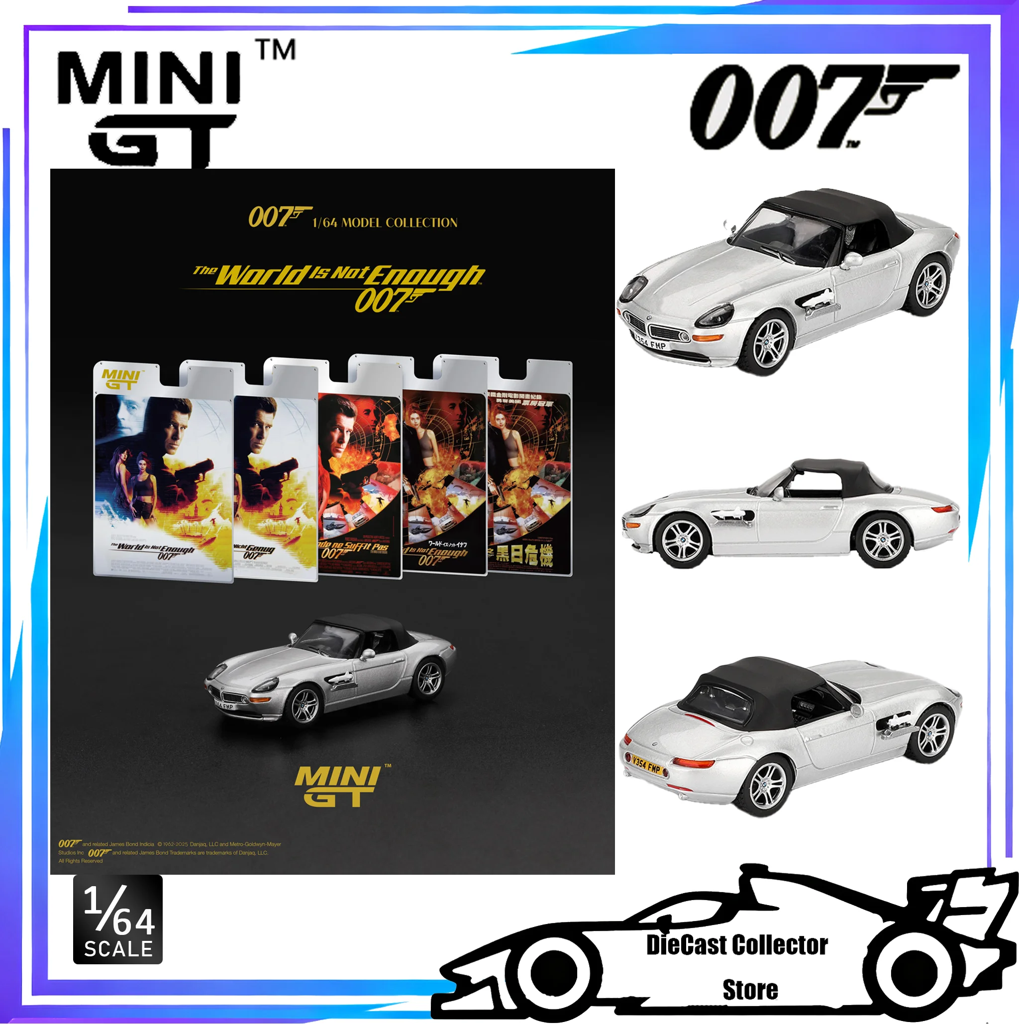 MINIGT 1:64 BMW Z8 "The World Is Not Enough" Chinese Edition/Traditional Chinese Blister Packaging China Edition Alloy Car Model
MINIGT 1:64 BMW Z8 "The World Is Not Enough" Chinese Edition/Traditional Chinese Blister Packaging China Edition Alloy Car Model