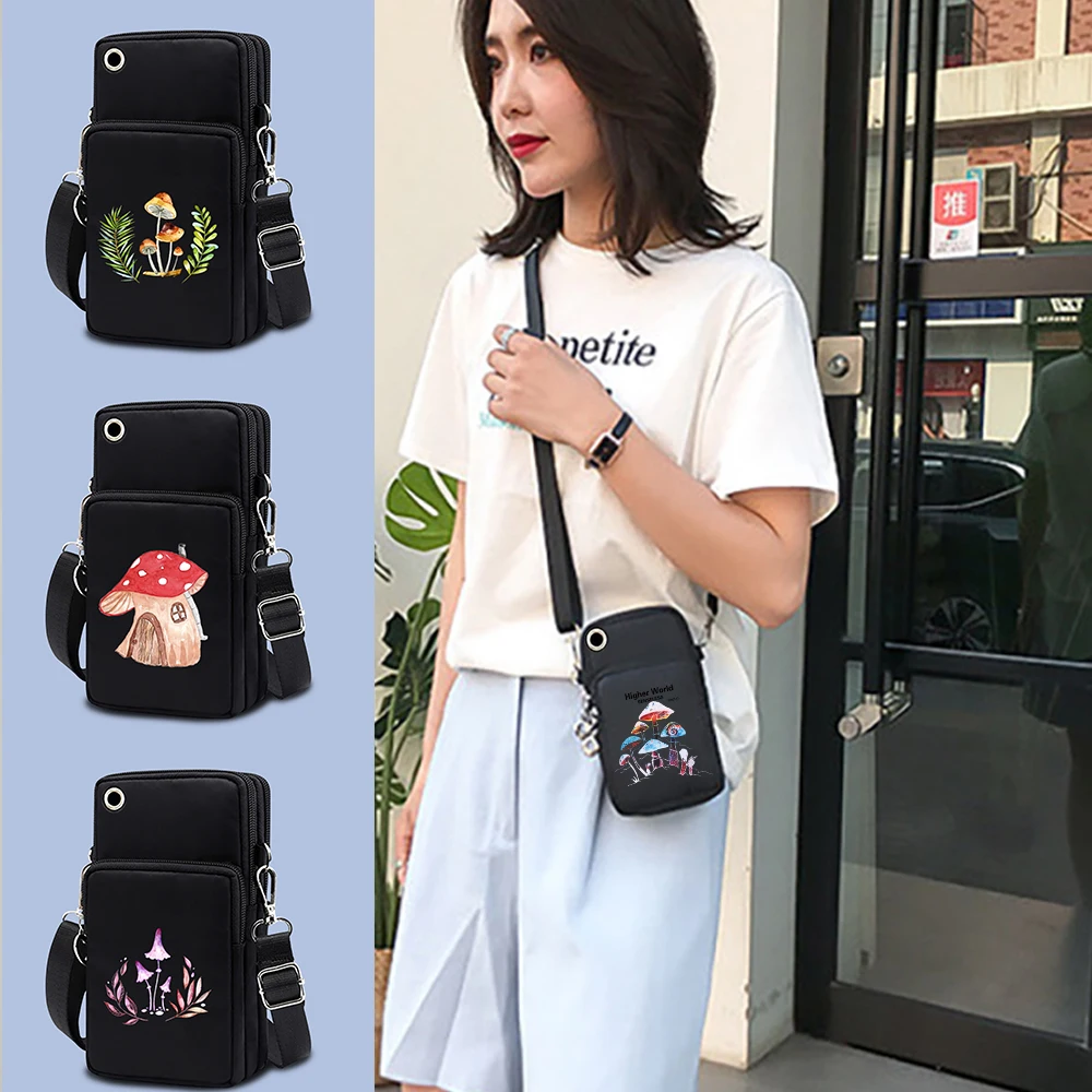 Mobile Phone Bag for IPhone Huawei Xiaomi Samsung Wallet Arm Purse Mushroom Pattern Handbags Women Universal Phone Pouch Bags
Mobile Phone Bag for IPhone Huawei Xiaomi Samsung Wallet Arm Purse Mushroom Pattern Handbags Women Universal Phone Pouch Bags