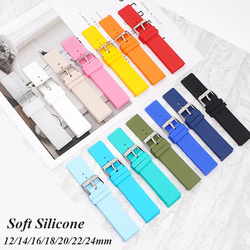 Silicone Watch Strap 12mm 14mm 16mm 18mm 20mm 22mm 24mm Men Women Replace Bracelet Soft Rubber for Seiko Sport Bands for Rolex
Silicone Watch Strap 12mm 14mm 16mm 18mm 20mm 22mm 24mm Men Women Replace Bracelet Soft Rubber for Seiko Sport Bands for Rolex