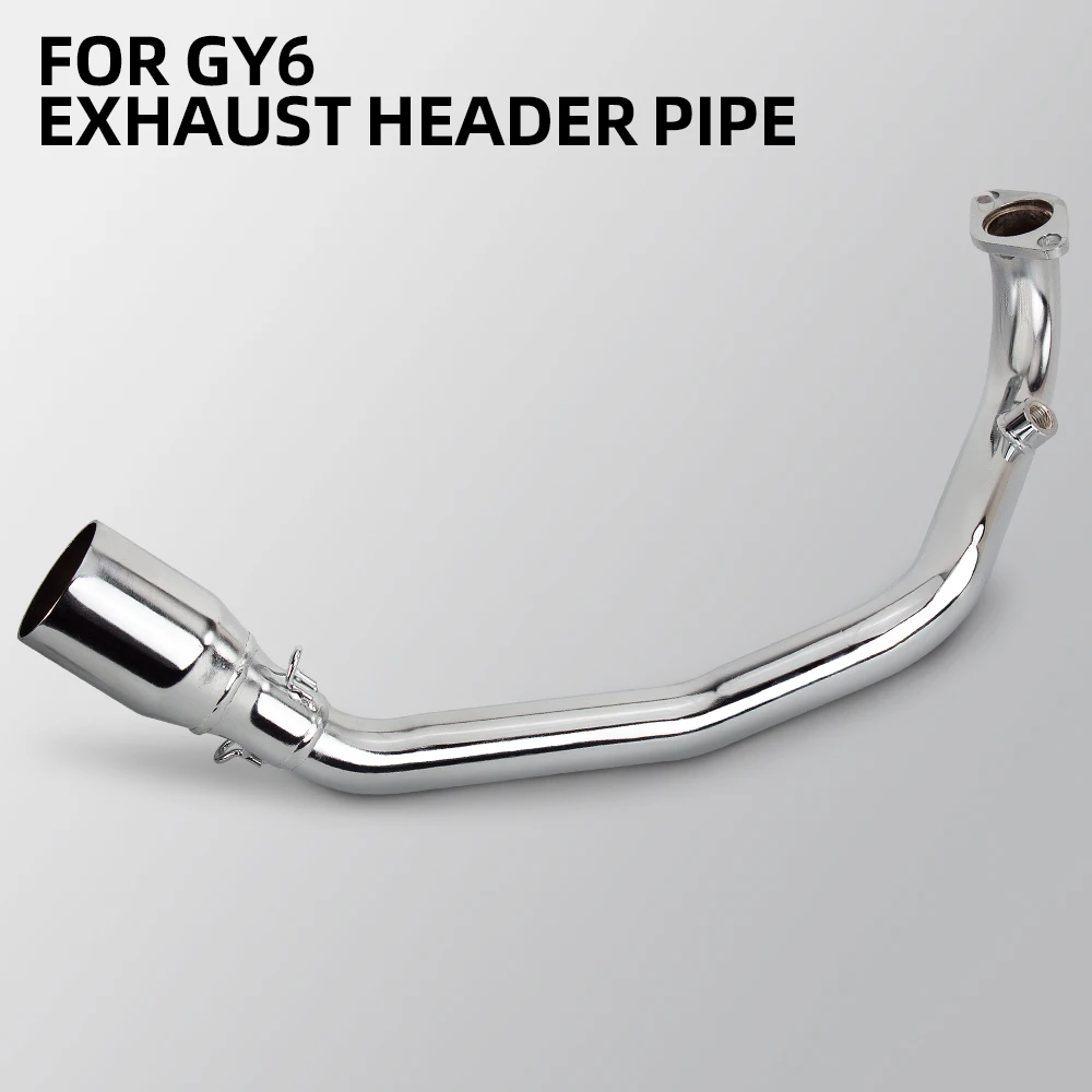 Motorcycle exhaust front section Slip on stainless steel front link pipe with bracket suitable for Yamaha GY6
Motorcycle exhaust front section Slip on stainless steel front link pipe with bracket suitable for Yamaha GY6